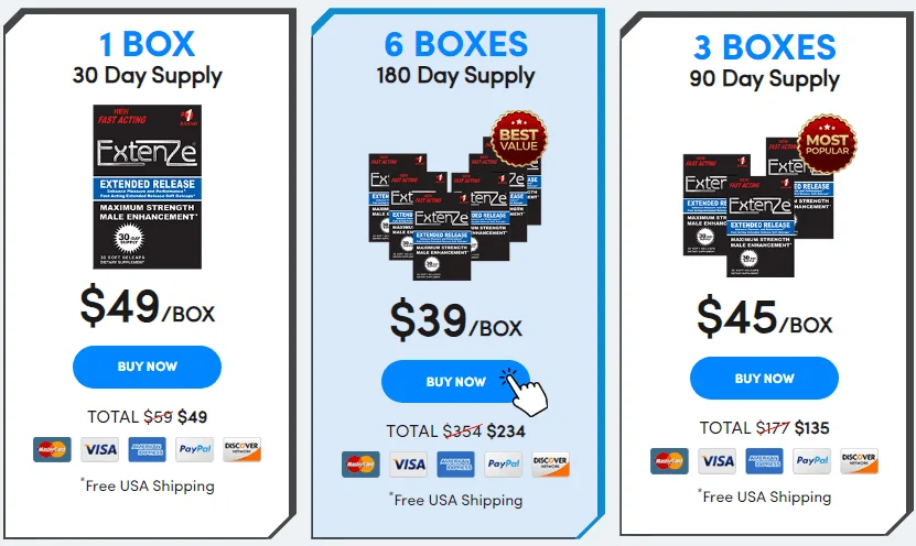 ExtenZe order page